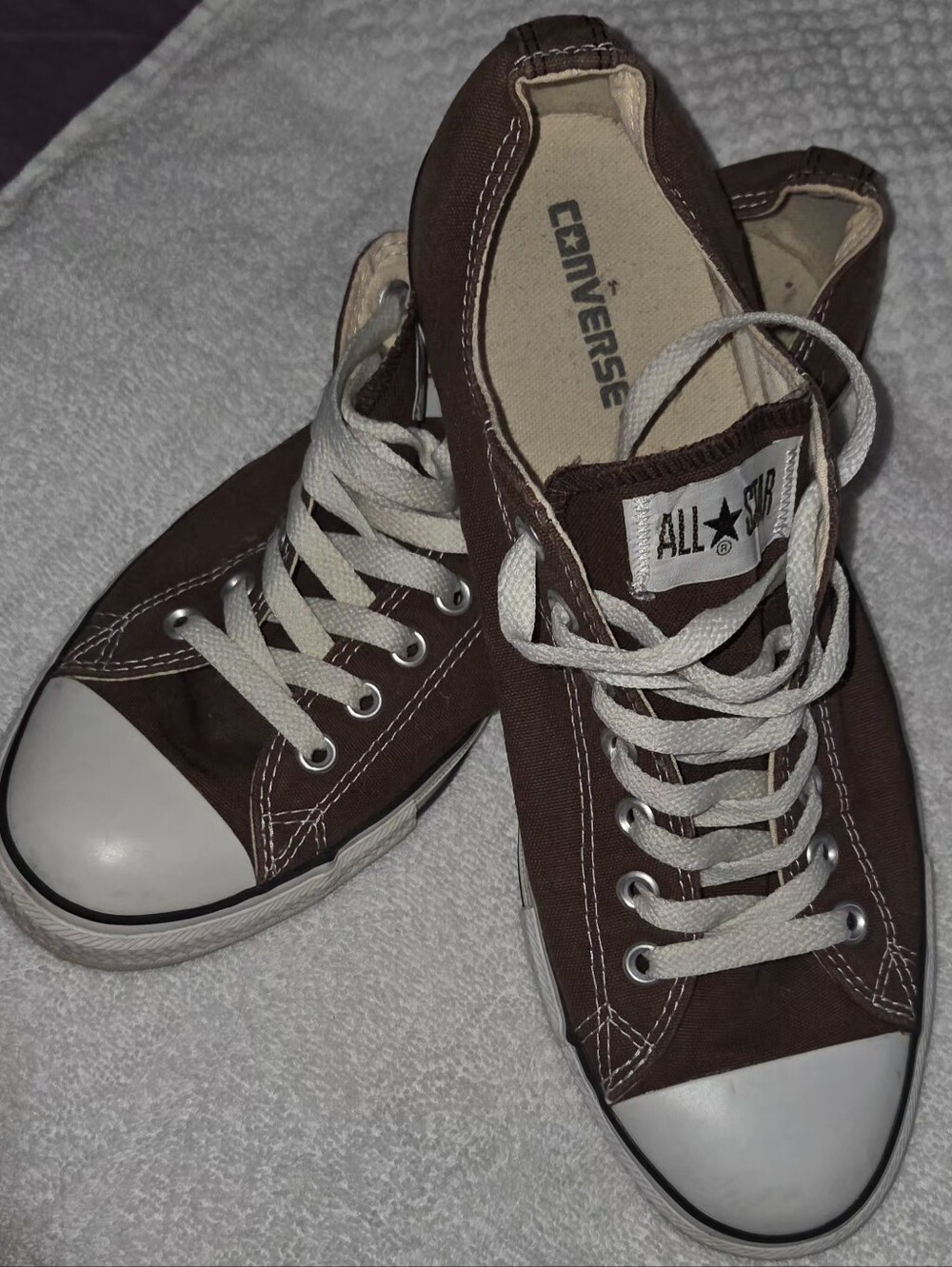 Converse Brown Low Top Sneakers with White Accents